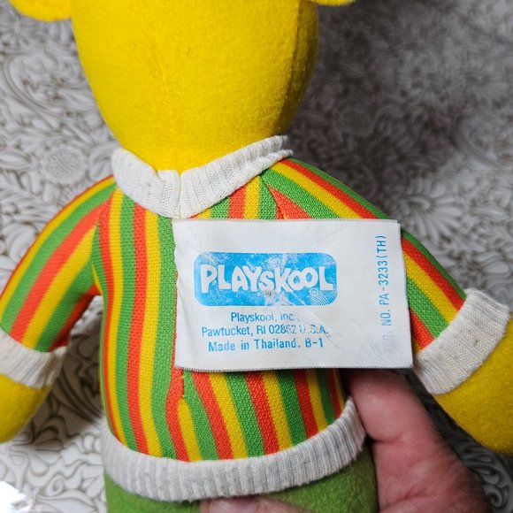 Vintage Bert Muppet Doll Plush Toy Sesame Street 1985 Playskool Hasbro 1980s - Picture 6 of 6